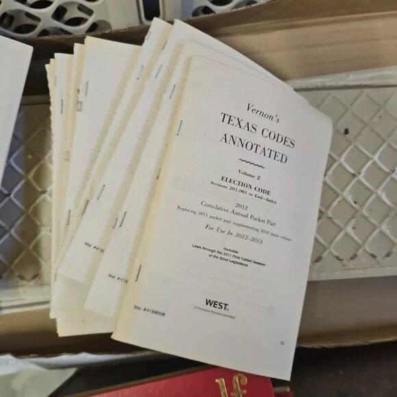 Lot of (34) Vernon's Texas Codes Annotated Pocket Part - Picture 2 of 3
